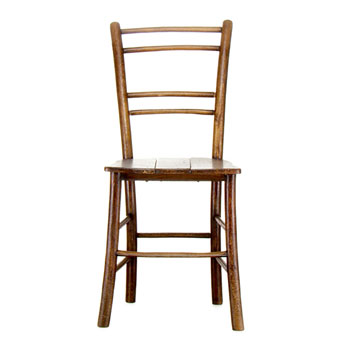 Rustic Wood Chair Angle 2